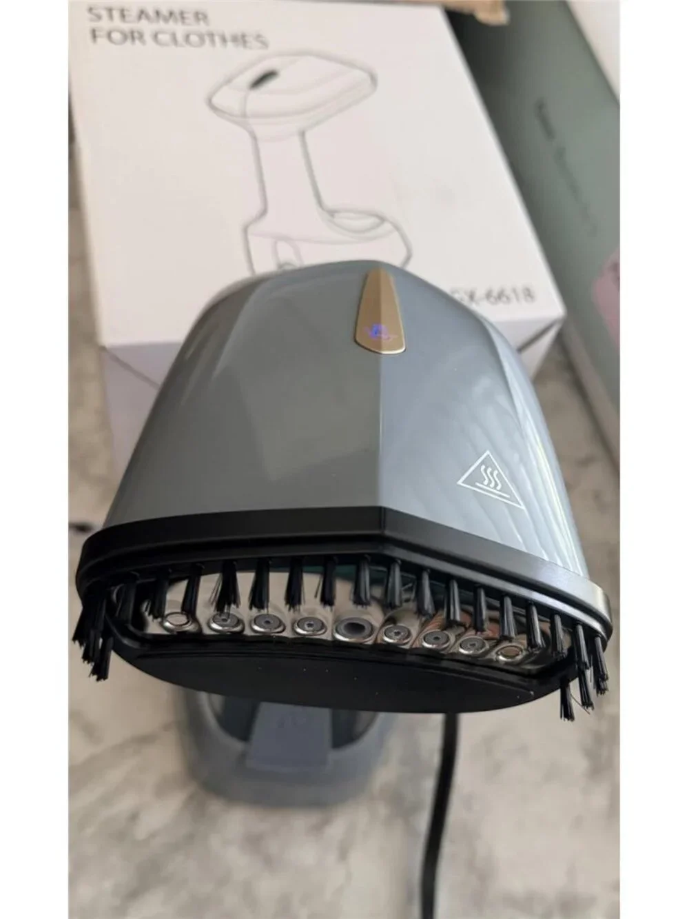 Foldable Travel Steamer for Clothes, 1200W Fast Heat-Up, Blue | Folds flat for
